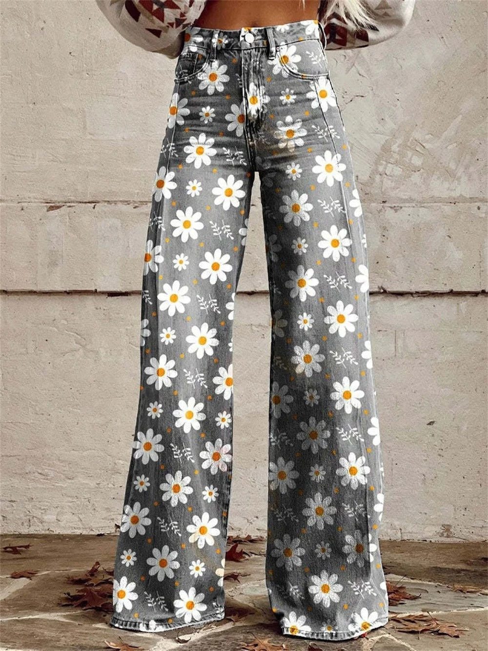 Charlotte™ - Comfortable Colourful Floral Print Wide Leg Pants